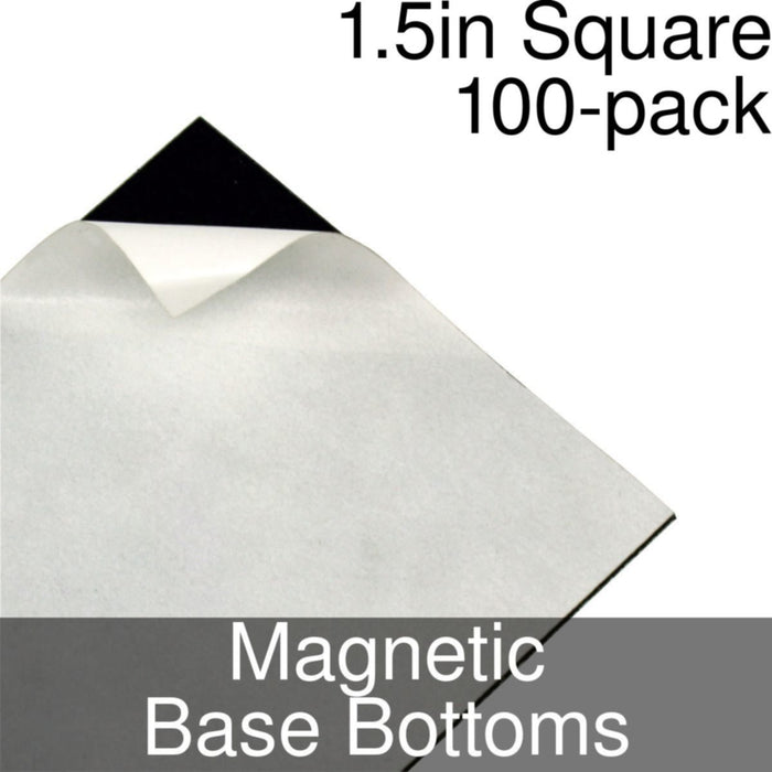 Miniature Base Bottoms, Square, 1.5inch, Magnet (100)-Miniature Bases-LITKO Game Accessories