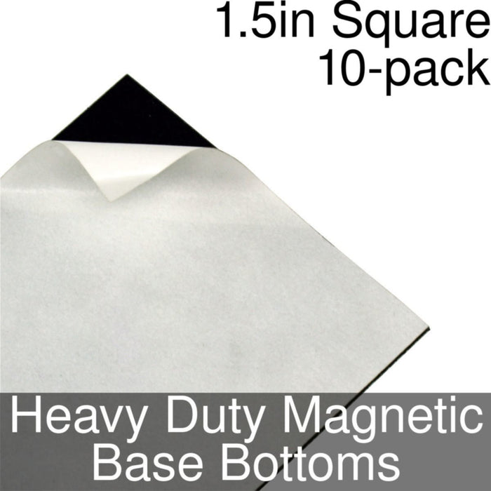 Miniature Base Bottoms, Square, 1.5inch, Heavy Duty Magnet (10)-Miniature Bases-LITKO Game Accessories