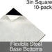 Miniature Base Bottoms, Square, 3inch, Flexible Steel (10) - LITKO Game Accessories