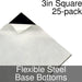 Miniature Base Bottoms, Square, 3inch, Flexible Steel (25) - LITKO Game Accessories