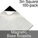 Miniature Base Bottoms, Square, 3inch, Magnet (100)-Miniature Bases-LITKO Game Accessories