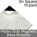 Miniature Base Bottoms, Square, 3inch, Heavy Duty Magnet (10) - LITKO Game Accessories