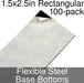 Miniature Base Bottoms, Rectangular, 1.5x2.5inch, Flexible Steel (100)-Miniature Bases-LITKO Game Accessories