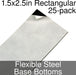 Miniature Base Bottoms, Rectangular, 1.5x2.5inch, Flexible Steel (25)-Miniature Bases-LITKO Game Accessories