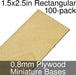 Miniature Bases, Rectangular, 1.5x2.5inch, 0.8mm Plywood (100)-Miniature Bases-LITKO Game Accessories