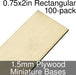 Miniature Bases, Rectangular, 0.75x2inch, 1.5mm Plywood (100)-Miniature Bases-LITKO Game Accessories