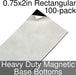 Miniature Base Bottoms, Rectangular, 0.75x2inch, Heavy Duty Magnet (100)-Miniature Bases-LITKO Game Accessories