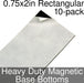 Miniature Base Bottoms, Rectangular, 0.75x2inch, Heavy Duty Magnet (10)-Miniature Bases-LITKO Game Accessories