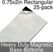 Miniature Base Bottoms, Rectangular, 0.75x2inch, Heavy Duty Magnet (25)-Miniature Bases-LITKO Game Accessories