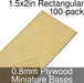 Miniature Bases, Rectangular, 1.5x2inch, 0.8mm Plywood (100)-Miniature Bases-LITKO Game Accessories