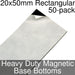 Miniature Base Bottoms, Rectangular, 20x50mm, Heavy Duty Magnet (50) - LITKO Game Accessories