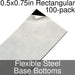 Miniature Base Bottoms, Rectangular, 0.5x0.75inch, Flexible Steel (100)-Miniature Bases-LITKO Game Accessories