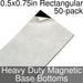Miniature Base Bottoms, Rectangular, 0.5x0.75inch, Heavy Duty Magnet (50) - LITKO Game Accessories