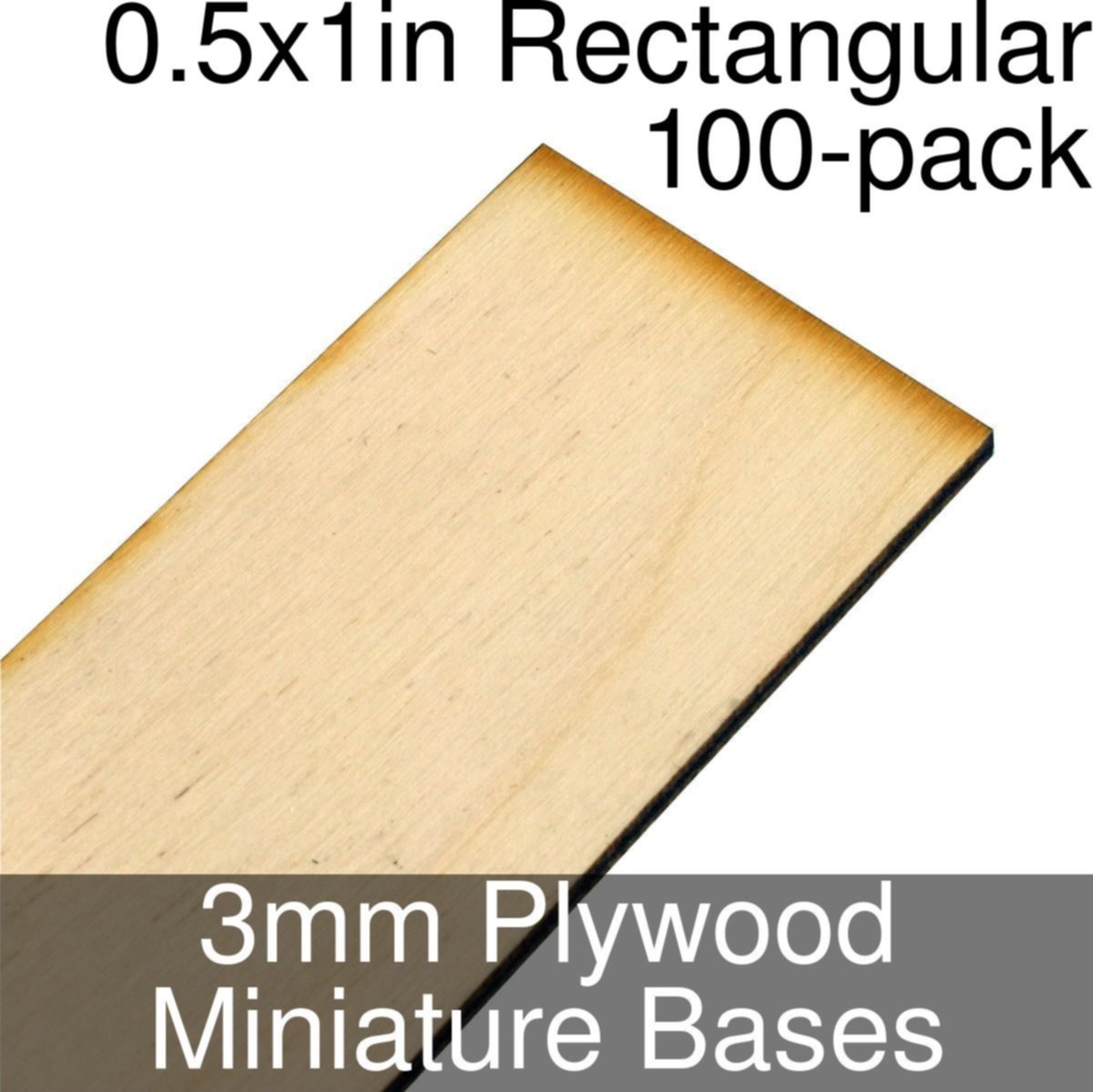 0, 5x1-Zoll rechteckige Miniatur-Basen