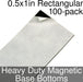 Miniature Base Bottoms, Rectangular, 0.5x1inch, Heavy Duty Magnet (100)-Miniature Bases-LITKO Game Accessories