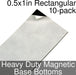 Miniature Base Bottoms, Rectangular, 0.5x1inch, Heavy Duty Magnet (10)-Miniature Bases-LITKO Game Accessories