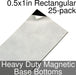 Miniature Base Bottoms, Rectangular, 0.5x1inch, Heavy Duty Magnet (25)-Miniature Bases-LITKO Game Accessories