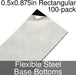 Miniature Base Bottoms, Rectangular, 0.5x0.875inch, Flexible Steel (100) - LITKO Game Accessories