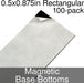 Miniature Base Bottoms, Rectangular, 0.5x0.875inch, Magnet (100)-Miniature Bases-LITKO Game Accessories