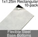Miniature Base Bottoms, Rectangular, 1x1.25inch, Flexible Steel (10)-Miniature Bases-LITKO Game Accessories