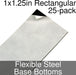 Miniature Base Bottoms, Rectangular, 1x1.25inch, Flexible Steel (25)-Miniature Bases-LITKO Game Accessories