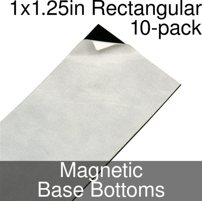 Miniature Base Bottoms, Rectangular, 1x1.25inch, Magnet (10)-Miniature Bases-LITKO Game Accessories