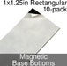 Miniature Base Bottoms, Rectangular, 1x1.25inch, Magnet (10) - LITKO Game Accessories