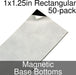 Miniature Base Bottoms, Rectangular, 1x1.25inch, Magnet (50)-Miniature Bases-LITKO Game Accessories