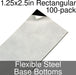 Miniature Base Bottoms, Rectangular, 1.25x2.5inch, Flexible Steel (100) - LITKO Game Accessories