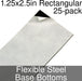 Miniature Base Bottoms, Rectangular, 1.25x2.5inch, Flexible Steel (25) - LITKO Game Accessories