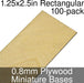 Miniature Bases, Rectangular, 1.25x2.5inch, 0.8mm Plywood (100)-Miniature Bases-LITKO Game Accessories