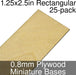Miniature Bases, Rectangular, 1.25x2.5inch, 0.8mm Plywood (25)-Miniature Bases-LITKO Game Accessories