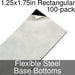 Miniature Base Bottoms, Rectangular, 1.25x1.75inch, Flexible Steel (100) - LITKO Game Accessories