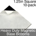 Miniature Base Bottoms, Square, 1.25inch, Heavy Duty Magnet (10)-Miniature Bases-LITKO Game Accessories