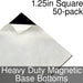 Miniature Base Bottoms, Square, 1.25inch, Heavy Duty Magnet (50) - LITKO Game Accessories