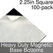 Miniature Base Bottoms, Square, 2.25inch, Heavy Duty Magnet (100)-Miniature Bases-LITKO Game Accessories