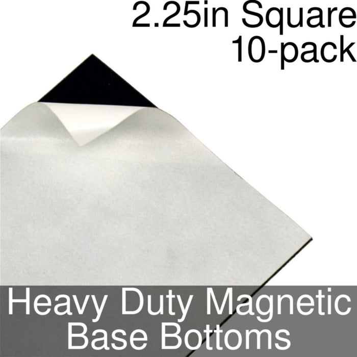 Miniature Base Bottoms, Square, 2.25inch, Heavy Duty Magnet (10) - LITKO Game Accessories