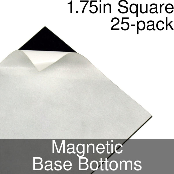 Miniature Base Bottoms, Square, 1.75inch, Magnet (25)-Miniature Bases-LITKO Game Accessories