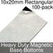 Miniature Base Bottoms, Rectangular, 10x20mm, Heavy Duty Magnet (100) - LITKO Game Accessories