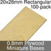 Miniature Bases, Rectangular, 20x28mm, 0.8mm Plywood (100)-Miniature Bases-LITKO Game Accessories
