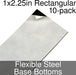 Miniature Base Bottoms, Rectangular, 1x2.25inch, Flexible Steel (10)-Miniature Bases-LITKO Game Accessories