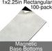 Miniature Base Bottoms, Rectangular, 1x2.25inch, Magnet (100)-Miniature Bases-LITKO Game Accessories