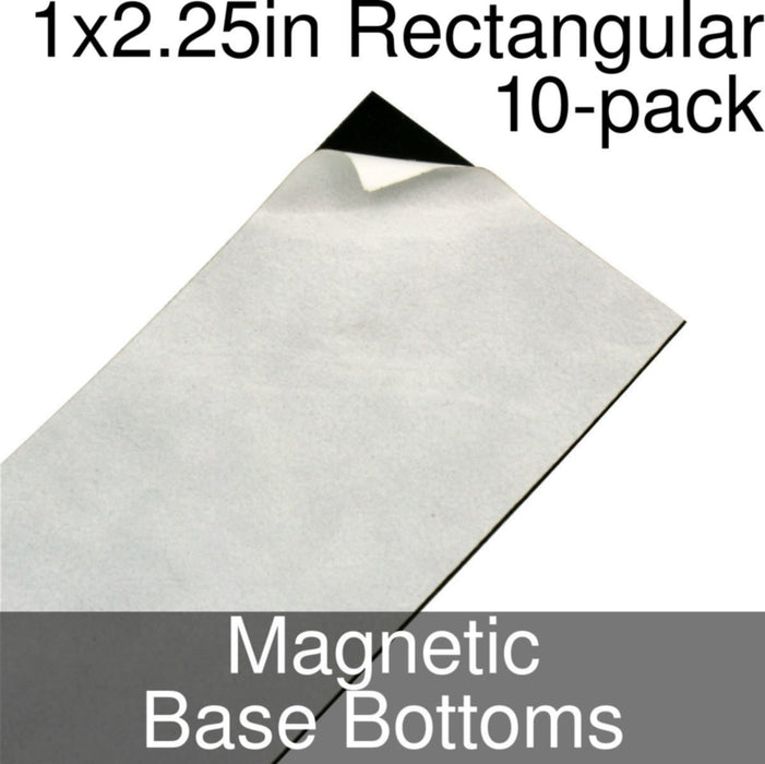 Miniature Base Bottoms, Rectangular, 1x2.25inch, Magnet (10)-Miniature Bases-LITKO Game Accessories