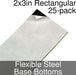Miniature Base Bottoms, Rectangular, 2x3inch, Flexible Steel (25)-Miniature Bases-LITKO Game Accessories