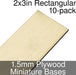 Miniature Bases, Rectangular, 2x3inch, 1.5mm Plywood (10) - LITKO Game Accessories
