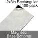 Miniature Base Bottoms, Rectangular, 2x3inch, Magnet (100)-Miniature Bases-LITKO Game Accessories