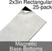 Miniature Base Bottoms, Rectangular, 2x3inch, Magnet (25) - LITKO Game Accessories