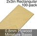 Miniature Bases, Rectangular, 2x3inch, 0.8mm Plywood (100)-Miniature Bases-LITKO Game Accessories