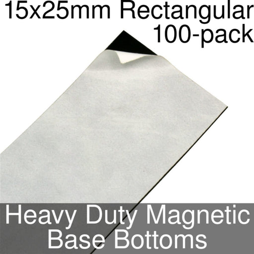 Miniature Base Bottoms, Rectangular, 15x25mm, Heavy Duty Magnet (100)-Miniature Bases-LITKO Game Accessories