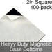 Miniature Base Bottoms, Square, 2inch, Heavy Duty Magnet (100) - LITKO Game Accessories